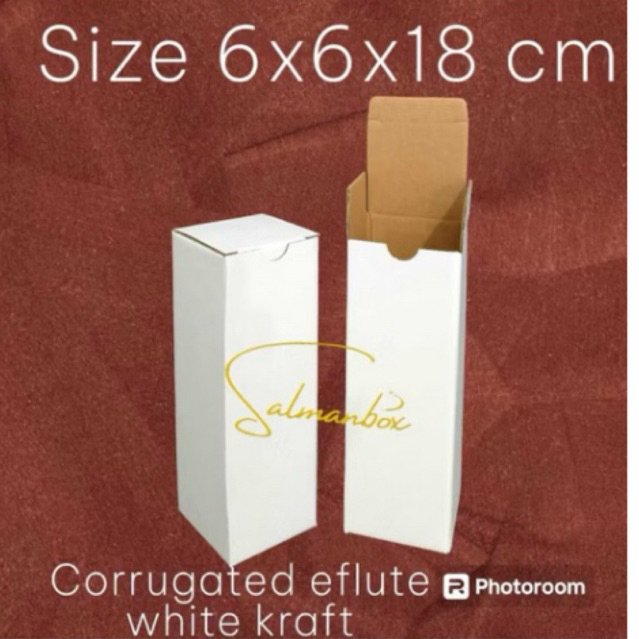 Jual KARDUS BOX WHITE KRAFT SIZE 6X6X18 CM PREMIUM/DUS PACKING MINI/BOX ...
