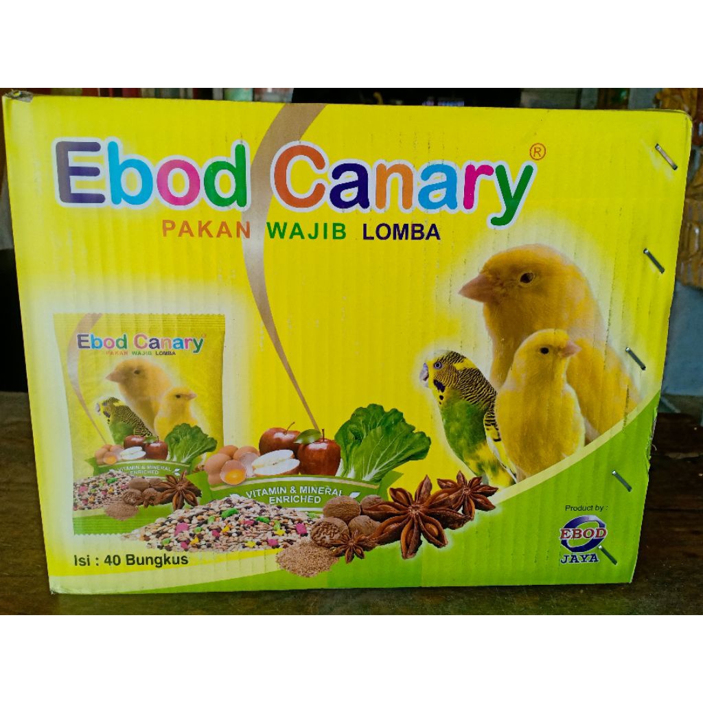 Jual EBOD KENARI/ EBOD CANARy 1 DUS ISI 40 PCS | Shopee Indonesia