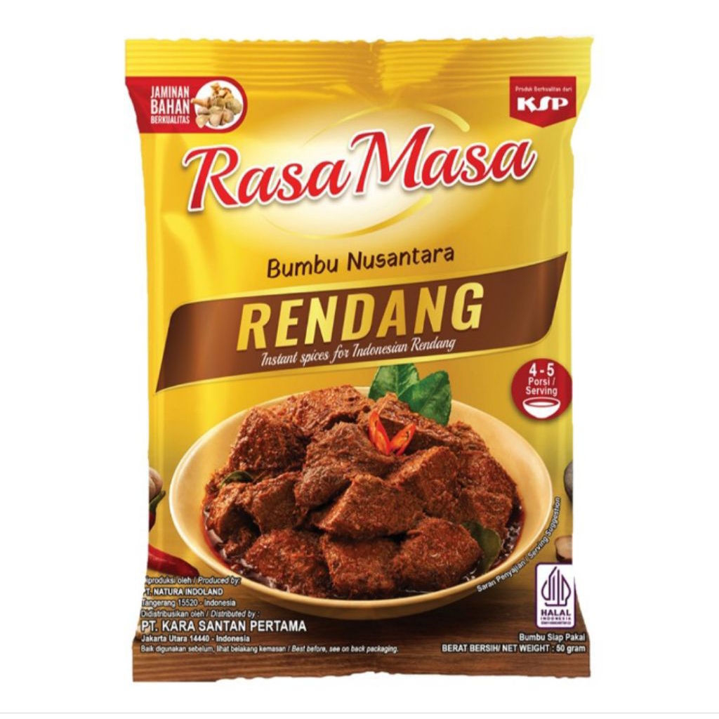 Jual Rasa Masa Bumbu Masak Instan Nusantara Rendang 50 g | Shopee Indonesia