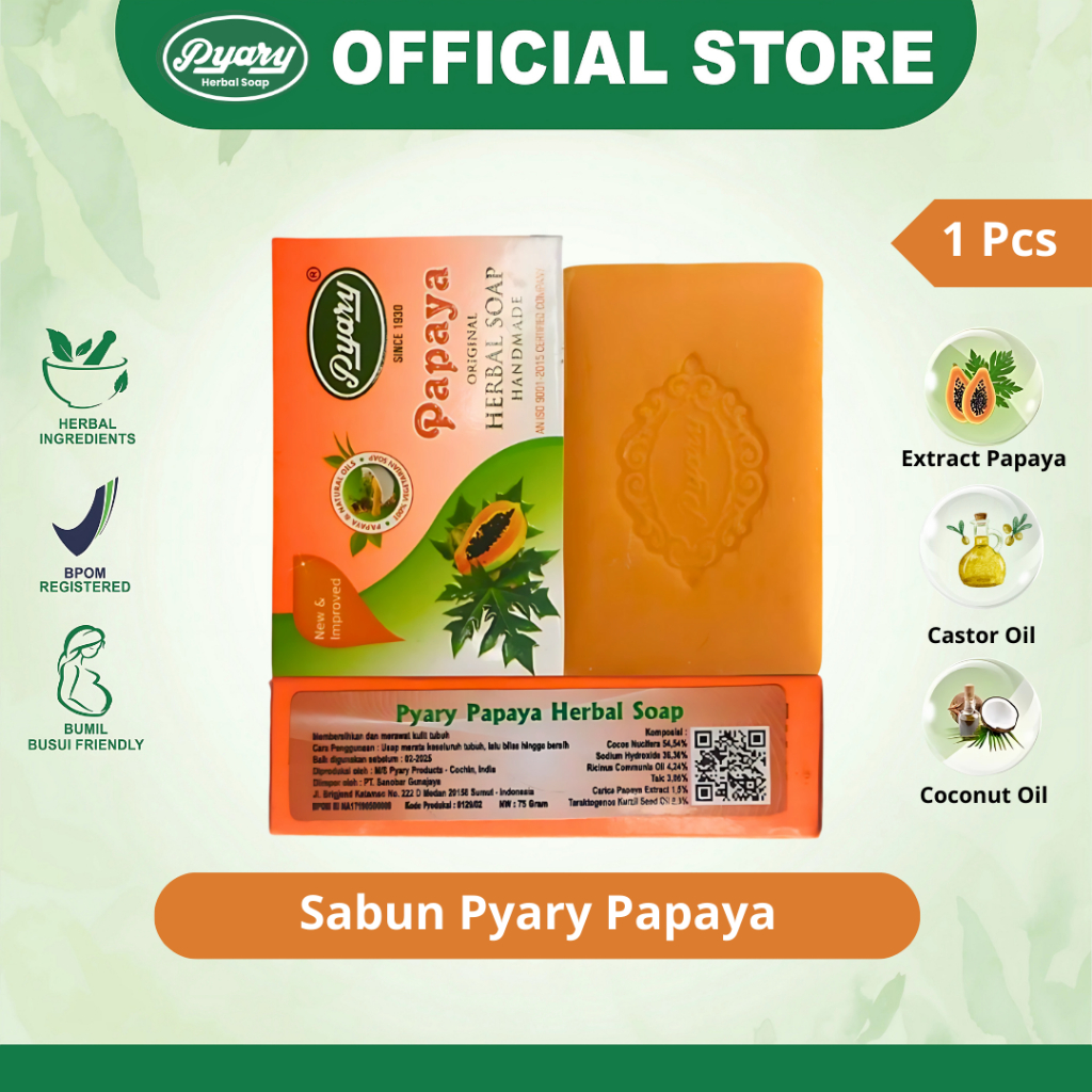 Jual PYARY Sabun Papaya Original BPOM 75 gr | Shopee Indonesia