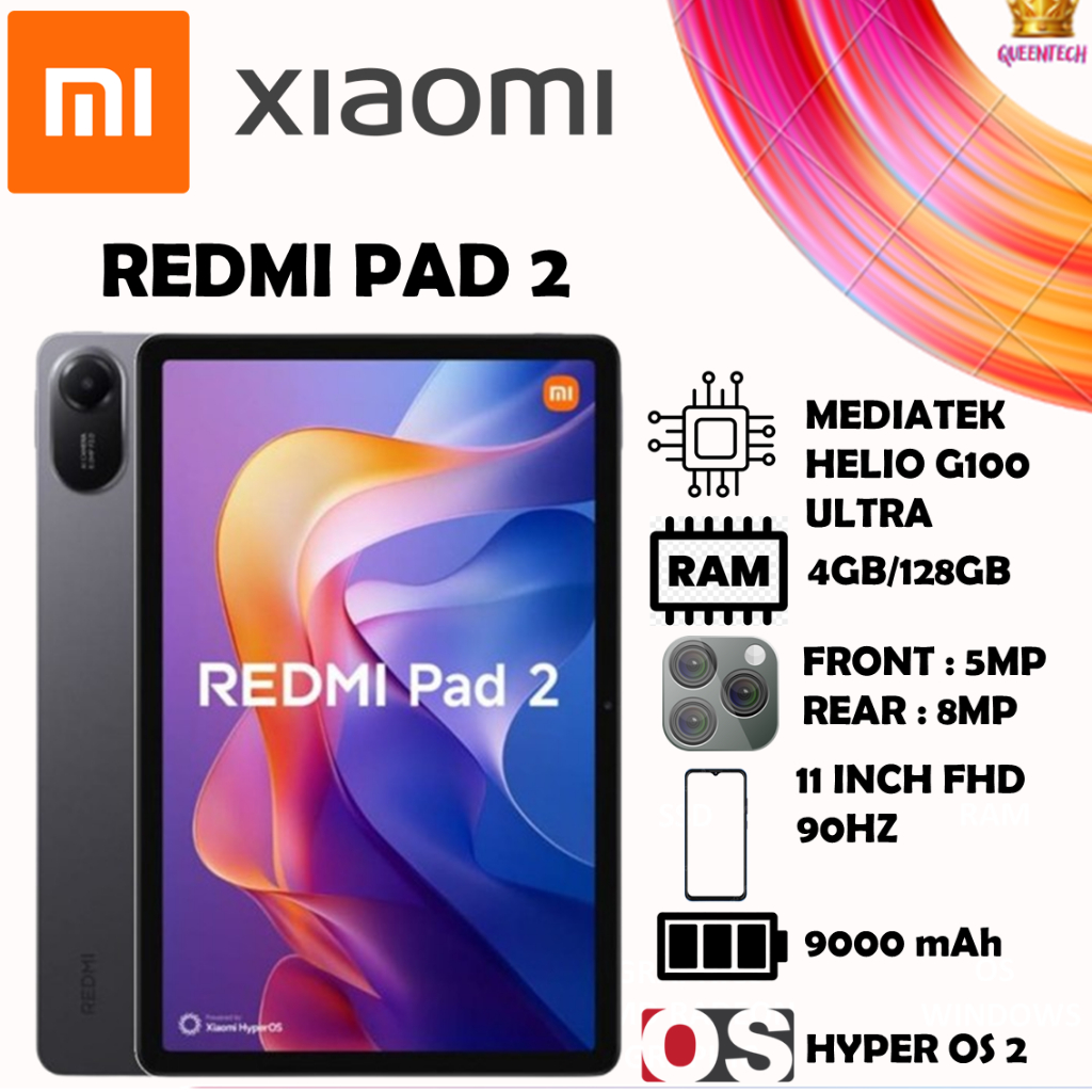 Jual Tablet Android Xiaomi Redmi PAD 2 [4GB/128GB] [BNIB] [GARANSI