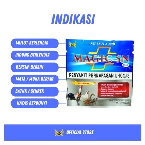 Jual Magic SN Blue 1 SACHET isi 10 Butir - Obat Snot dan CRD Unggas ...
