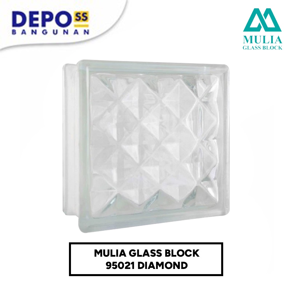 Jual Mulia - Glass Block Gelas Blok 95021 Diamond Ukuran 190x190x95 mm ...