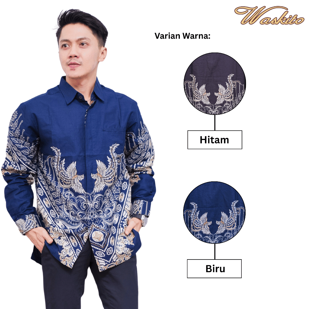 Jual Waskito - Kemeja Batik Pria Katun Slimfit Premium Lengan Panjang ...
