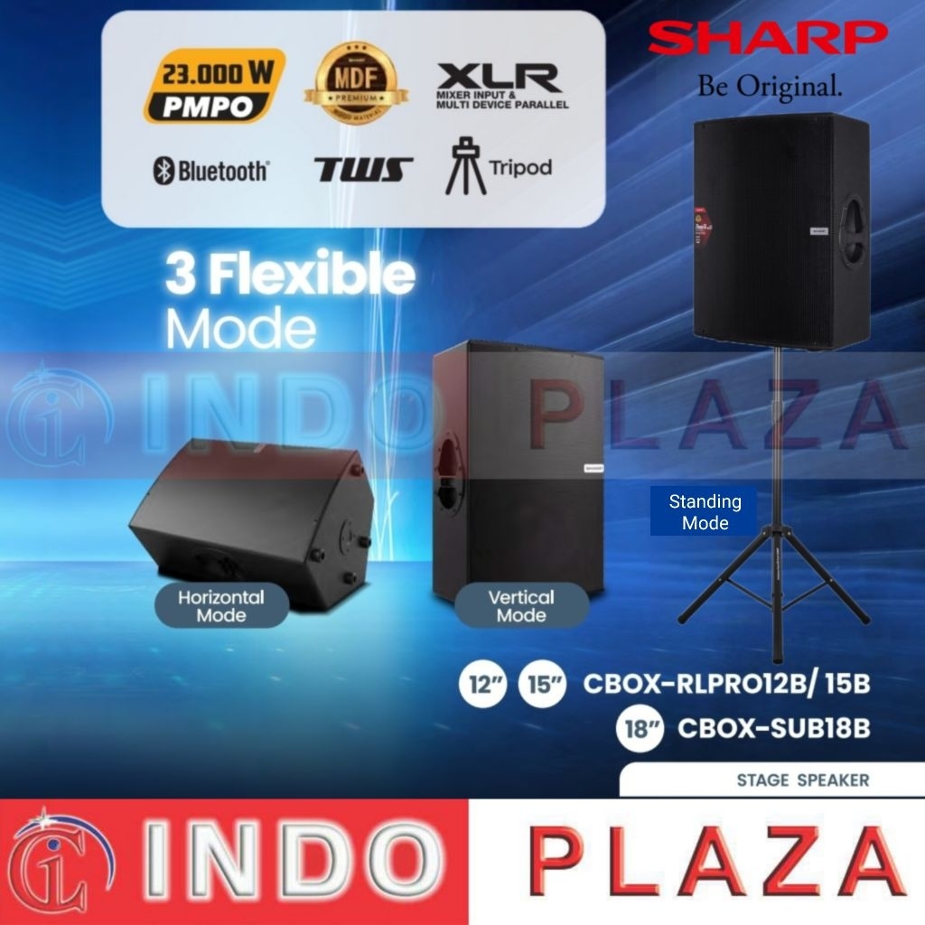 Jual SPEAKER SHARP TRIPOD / SHARP TRIPOD ACTIVE SPEAKER 12 Inch CBOX ...