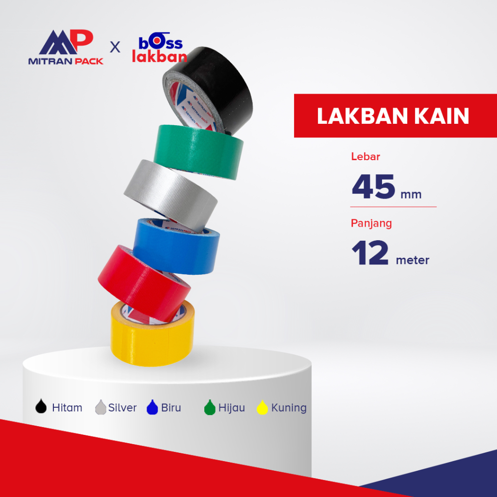 Jual Isolasi / Lakban Kain / cloth tape 24 mm / 45 mm x 12 meter Mitran ...