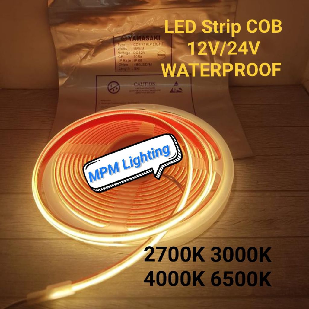 Jual YAMASAKI LED Strip COB 12V/24V 320LED 15W/M Waterproof/ Strip ...