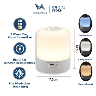 Lighthundred Lampu Tidur 3 Warna Peredupan Dapat Malam lampu Bed Side Tidur Pintar Lampu Night