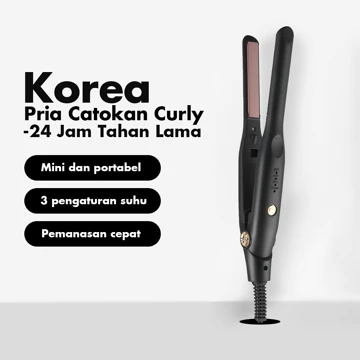 MangoMan Alat Catok Rambut Pria Korea Pelurus Rambut Ionik 2 In 1 Pelurus Rambut Pengeriting