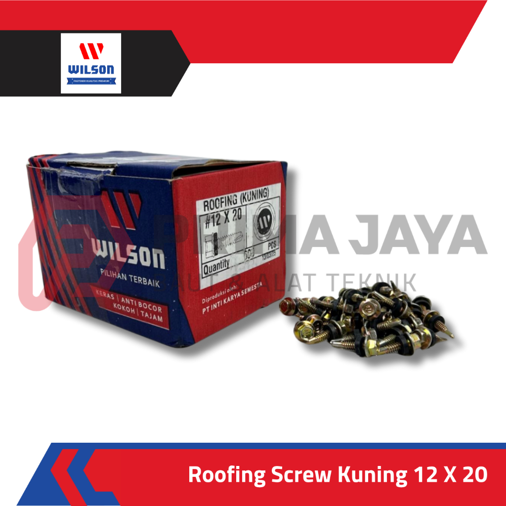 Jual (1 BOX 600 PCS) ROOFING SCREW KUNING / BAUT ATAP / SEKRUP ATAP 12 ...