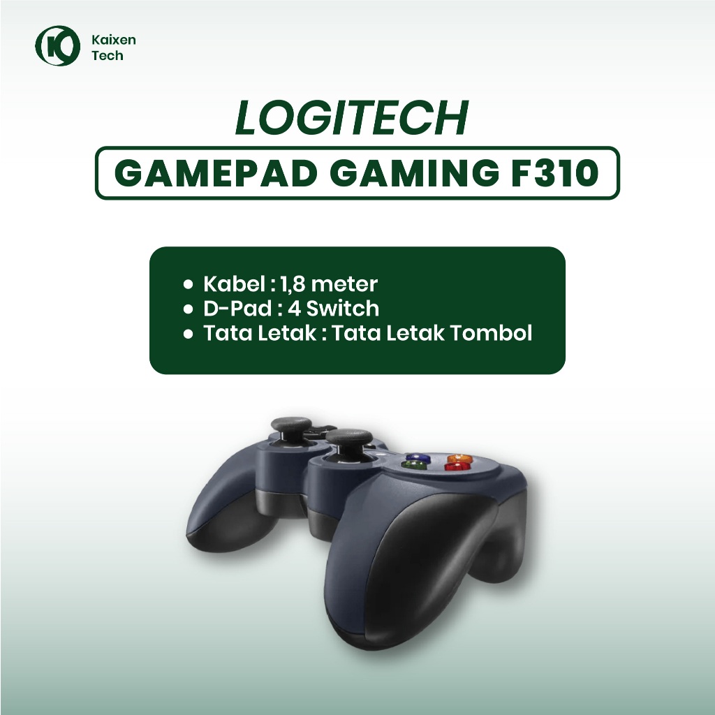 Jual Logitech F310 Gamepad - No Vibrate, Konektivitas Kabel USB, Mode ...