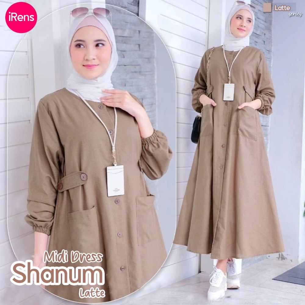 Midi Dress Shanum Linen Ramy Premium