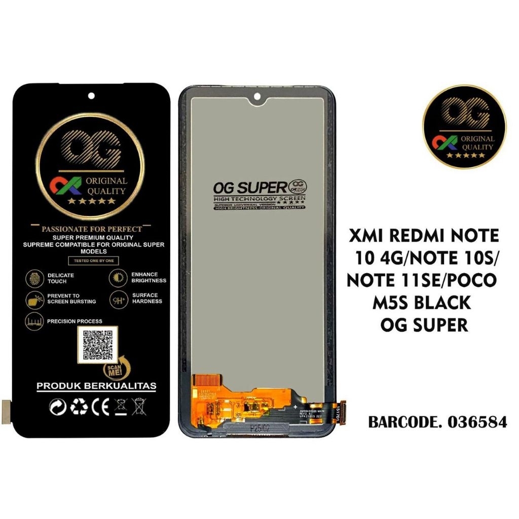 Jual LCD REDMI NOTE 10 4G / NOTE 10S / NOTE 11SE / POCOPHONE M5S 4G OG ...