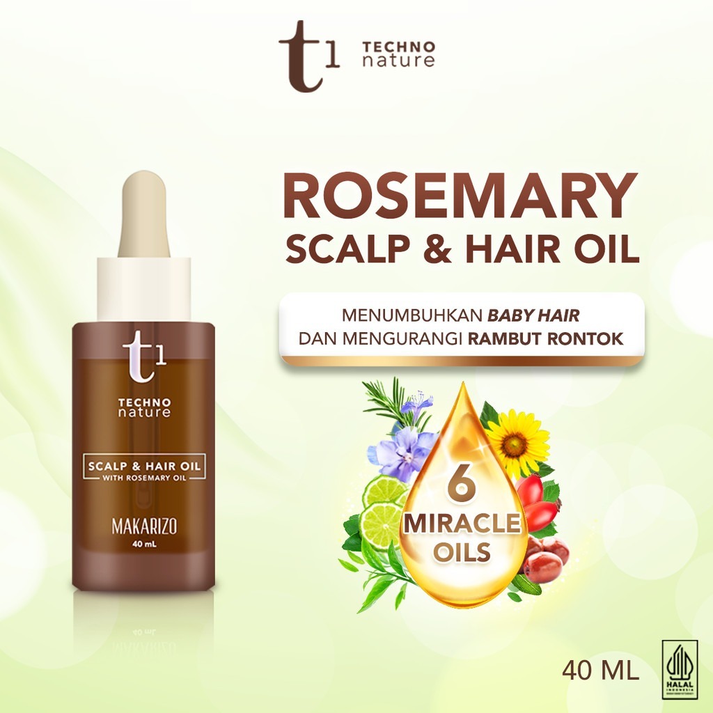 Jual (ORIGINAL) Makarizo T1 Techno Nature Rosemary Scalp & Hair Oil ...
