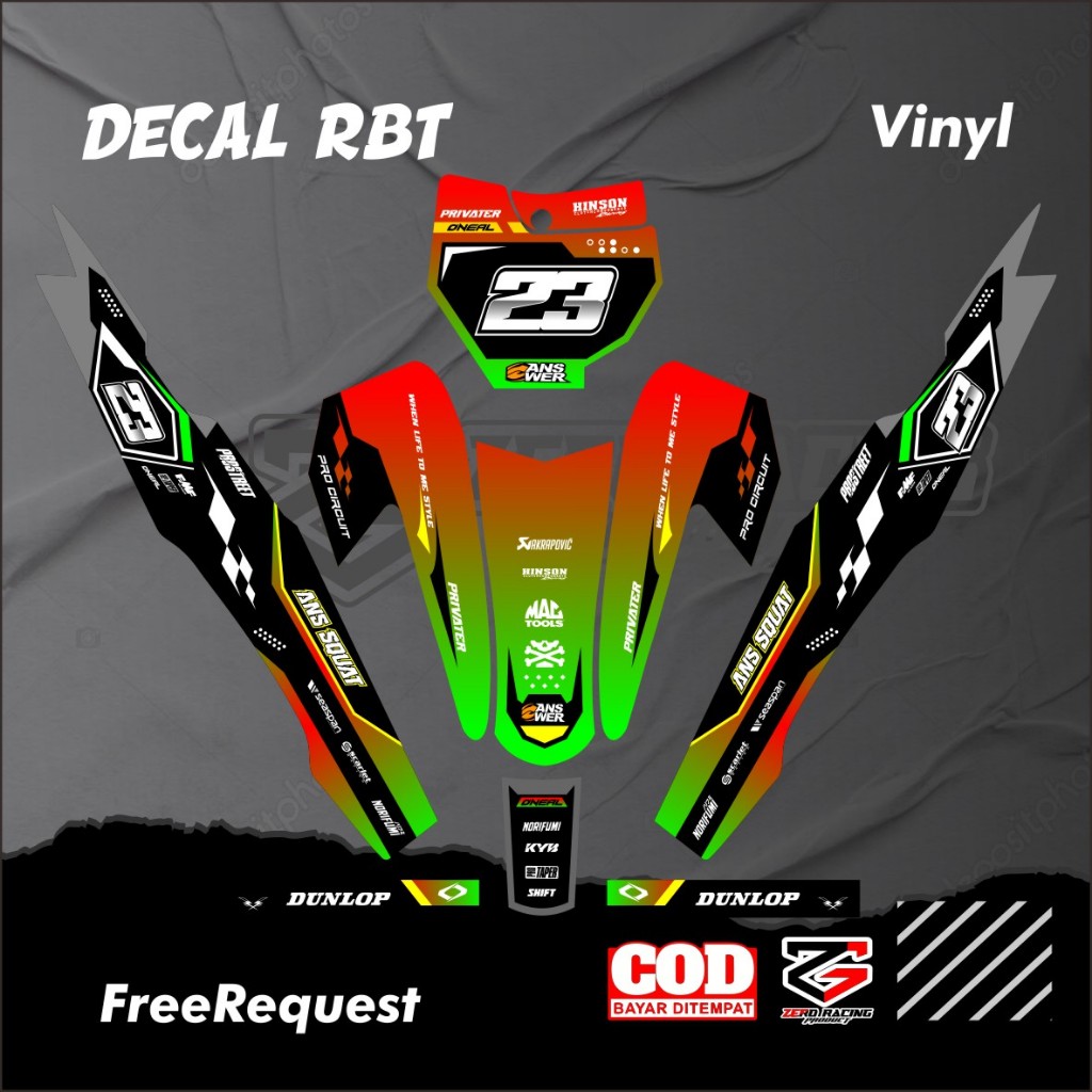 Jual DECAL RBT BODY JUPITER YAMAHA VEGA NEW FULL BODY DEKAL STICKER ...