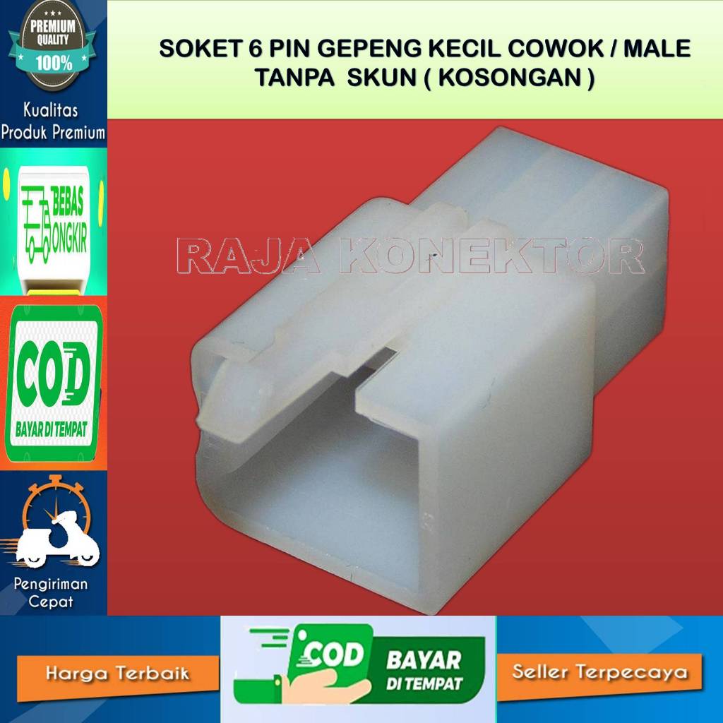 Jual SOCKET KABEL MOTOR 6 PIN KECIL KOSONGAN COWO-SOCKET –SOCKET KABEL ...