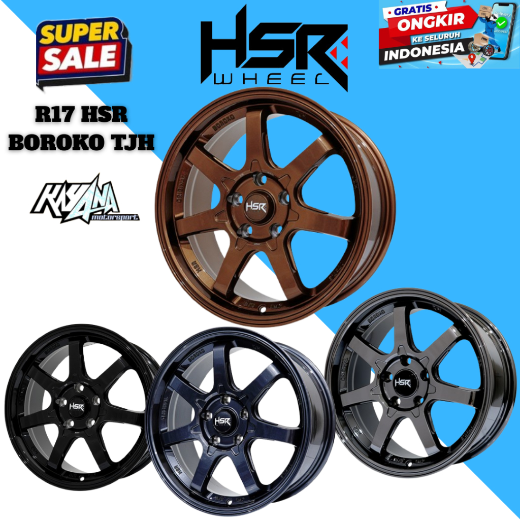 Jual Velg Te37 Ring 17 HSR Boroko TJH 5x114,3 Lebar 75 Bisa Untuk ...
