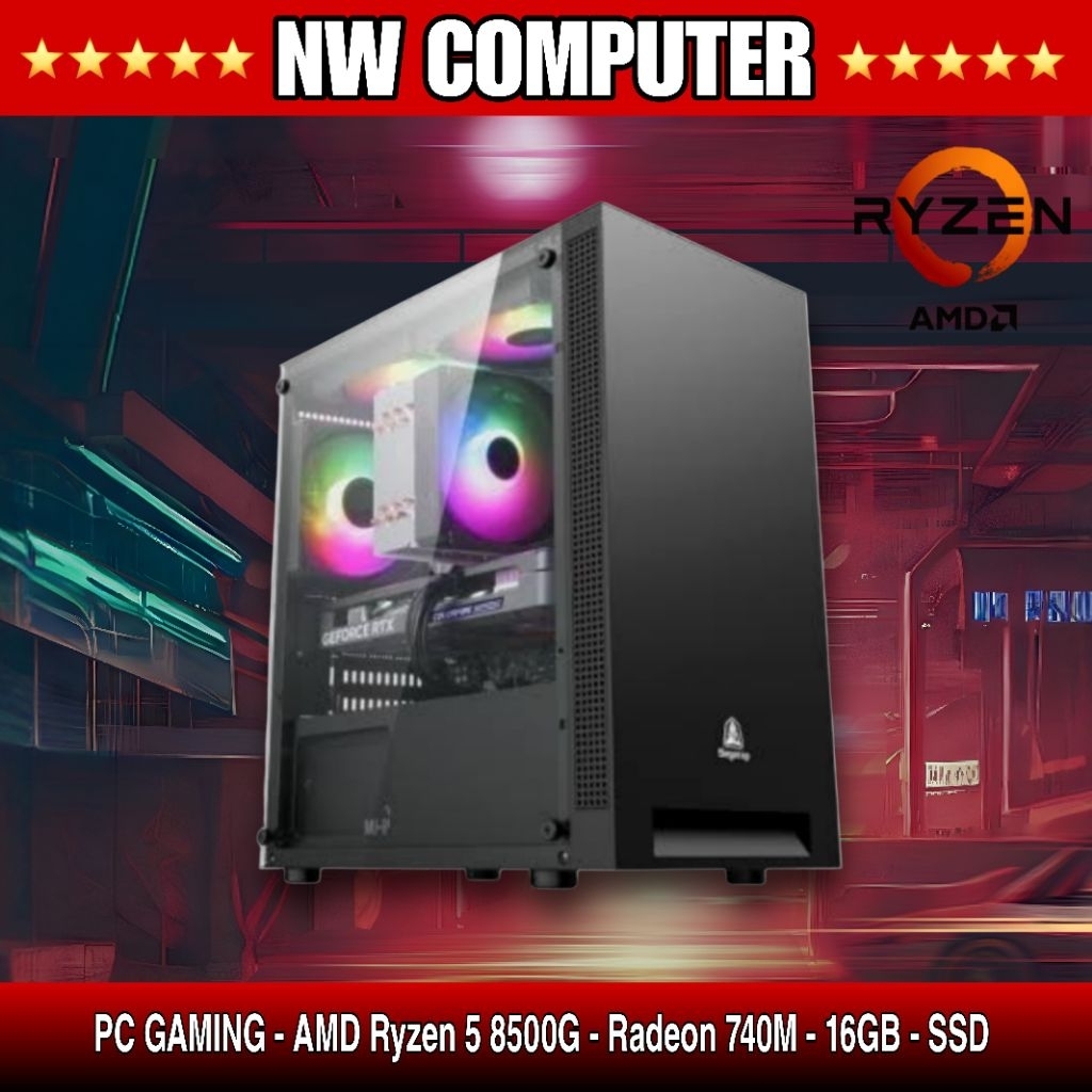 Jual PC Gaming Editing Ryzen 5 8500G | Radeon 740M | 16GB DDR5 | SSD ...
