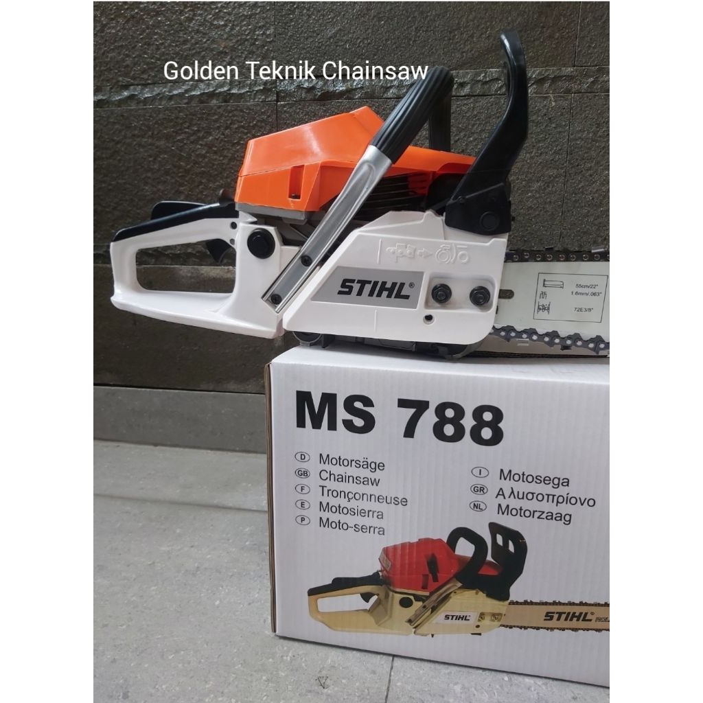 Jual Mesin Chainsaw Stihl MS 788 Komplit Bar 22 Inch dan Rantai Potong ...