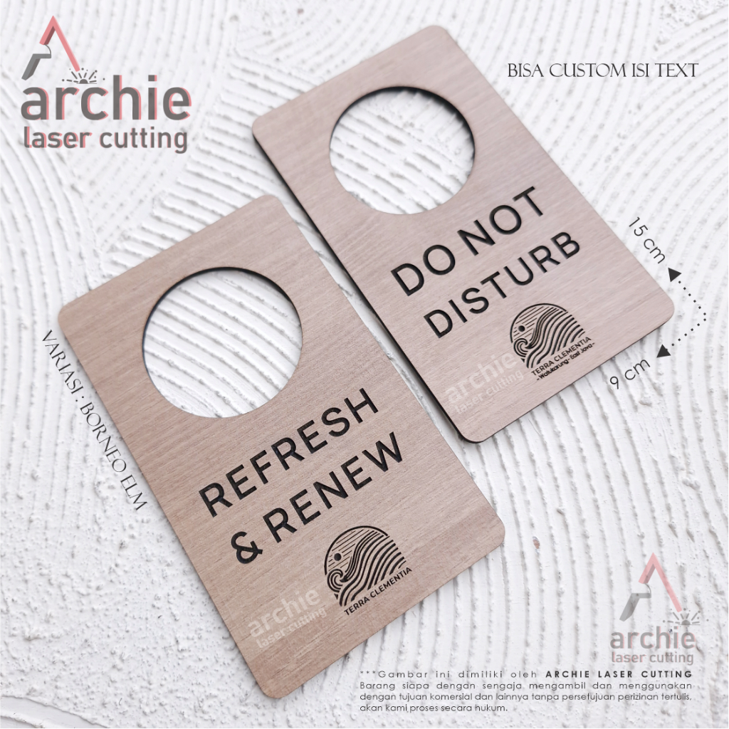 Jual Door Sign / Penanda Pintu / Gantungan Hotel Kost Villa Guesthouse ...