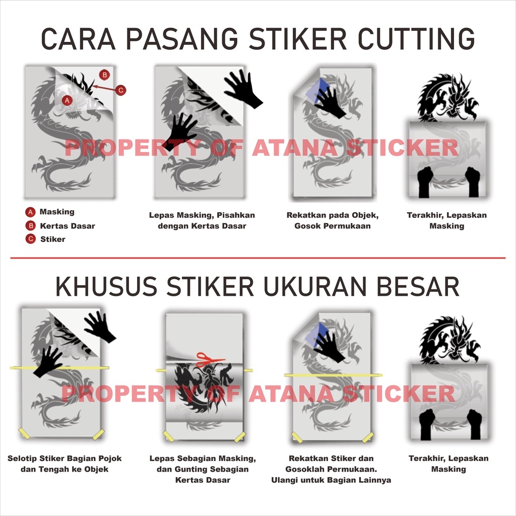 Jual SMDSTIKER -Stiker Cutting Viral Tulisan Jepang Keren Kanji ...