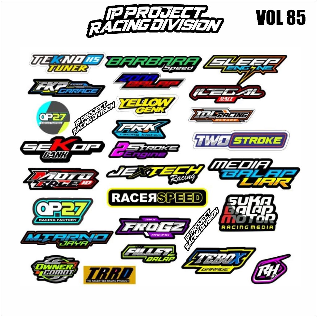 Jual Stiker sponsor racing bengkel balap isi 50pcs stiker kece stiker ...