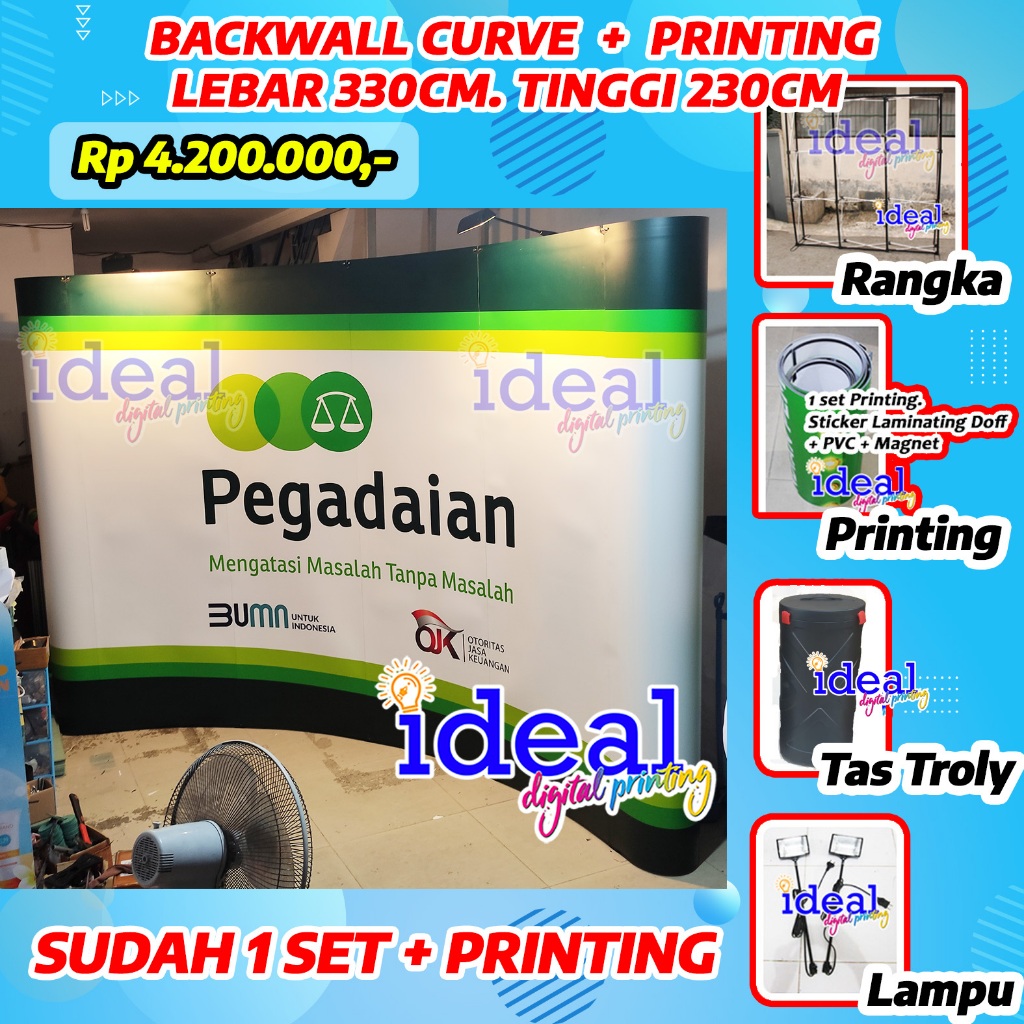 Jual Backdrop backwall modul 3x4 curve (330x230cm) background ...