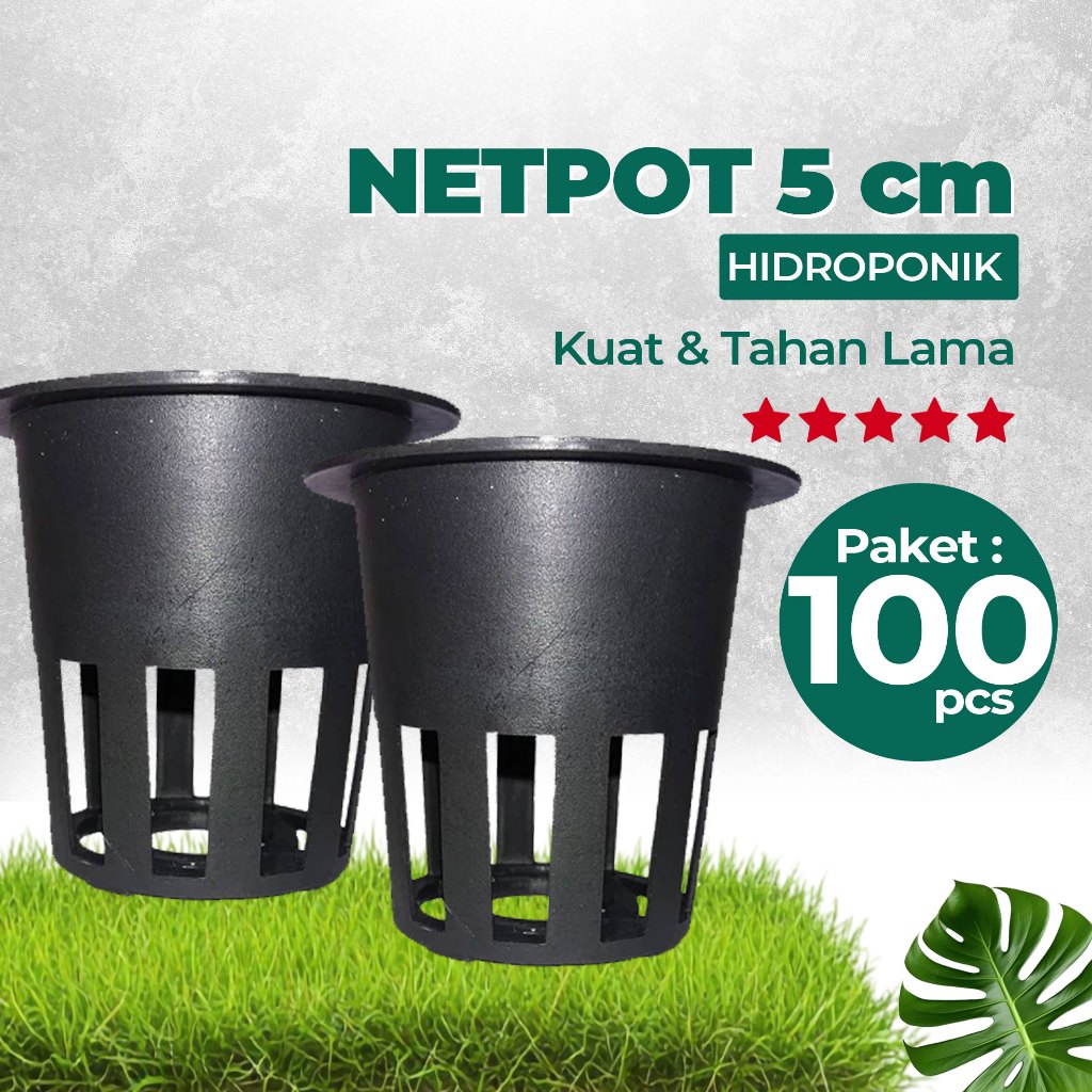 Netpot Hidroponik 5cm 100Pcs Purie Garden