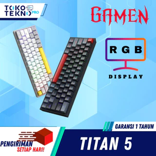 Gamen Titan V / 5 Wired Gaming Keyboard 60% Mechanical Garansi Resmi