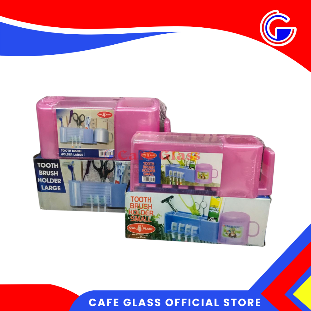 Toothbrush Holder Owl Plast I Tempat Sikat Gigi I Tempat Sikat Gigi Dinding I Ukuran Large & Small