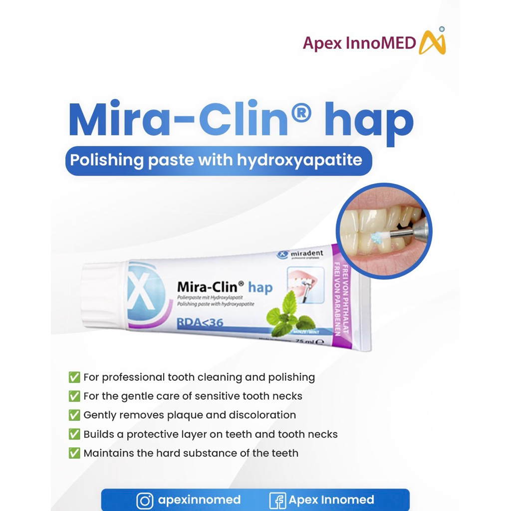 Jual MiraClin Hap - Polishing with Hydroxyapatite 75ml | Shopee Indonesia