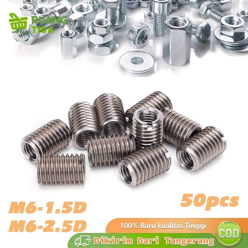 Jual 50pcs/set Helicoil Thread Repair Kit M6×1.5d Dan 2.5d Baut Kunci ...