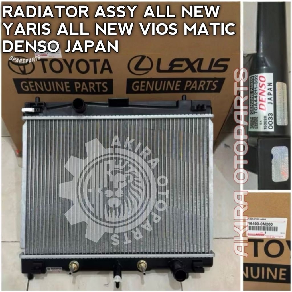 Jual RADIATOR ASSY ALL NEW VIOS ALL NEW YARIS MATIC MEREK DENSO JAPAN ...