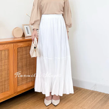 Aileen Pleated Skirt BB Premium Rok Panjang Wanita Maxi Plisket Bb Fit To Xxl