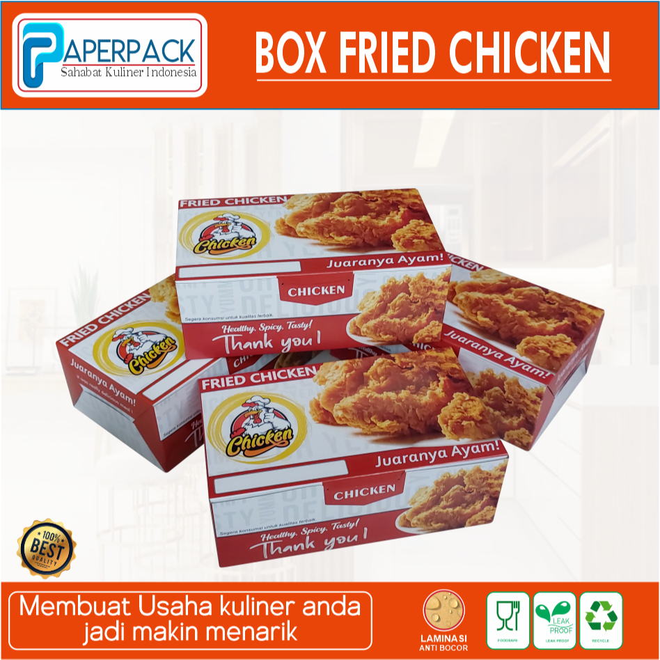 Jual Dus Fried Chicken Isi Box Ayam Geprek Celup Nasi Ayam Lunc Box ...