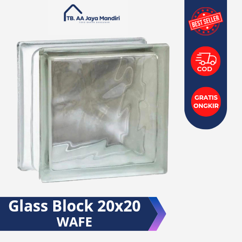 Jual Mulia Glass Block wave 20x20 | Shopee Indonesia
