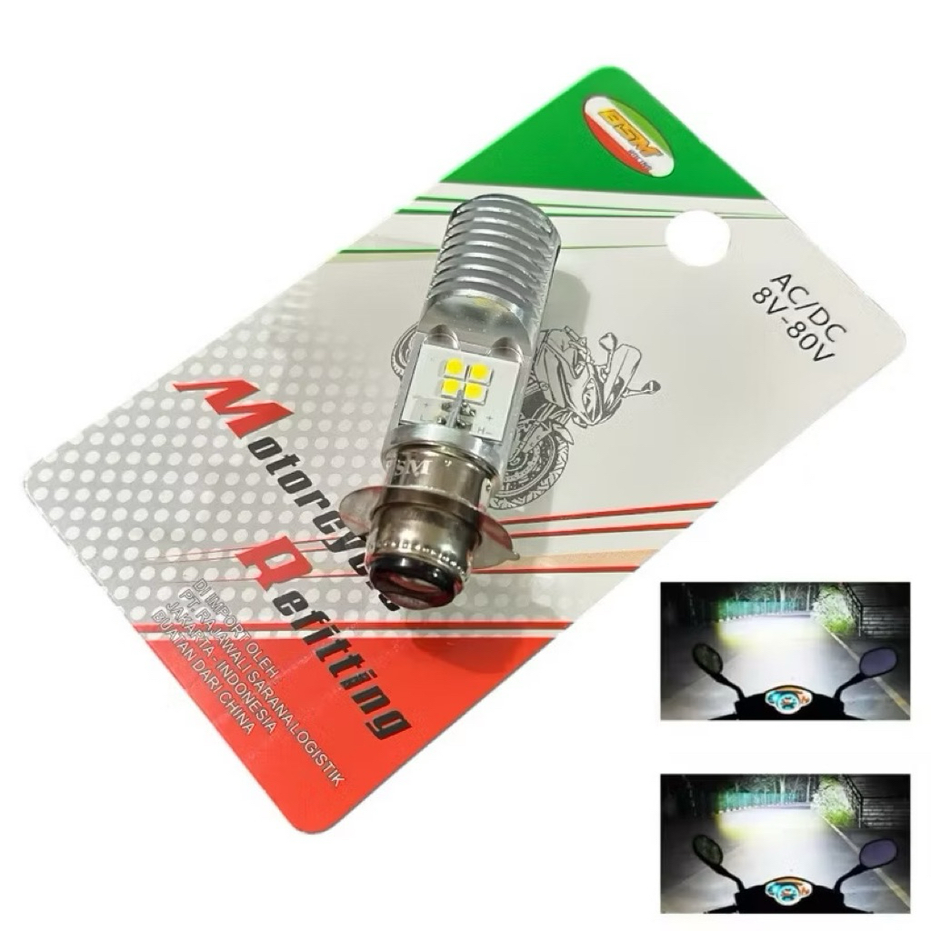 Jual BOHLAM DEPAN NEW LED AC DC H6 18 LED BSM TITIK SUPER TERANG UNTUK ...