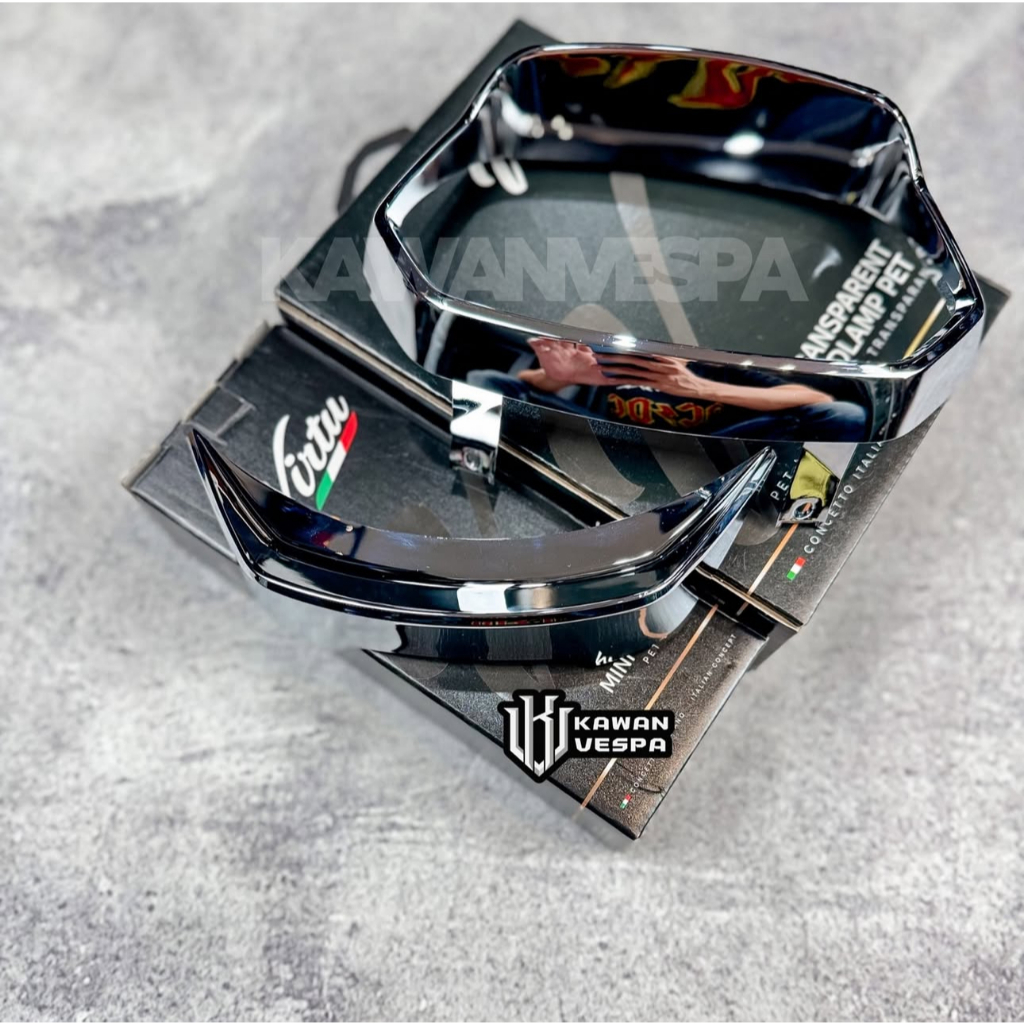Jual Paket List headlamp minishield Chrome for Vespa Sprint new 2024 UP ...