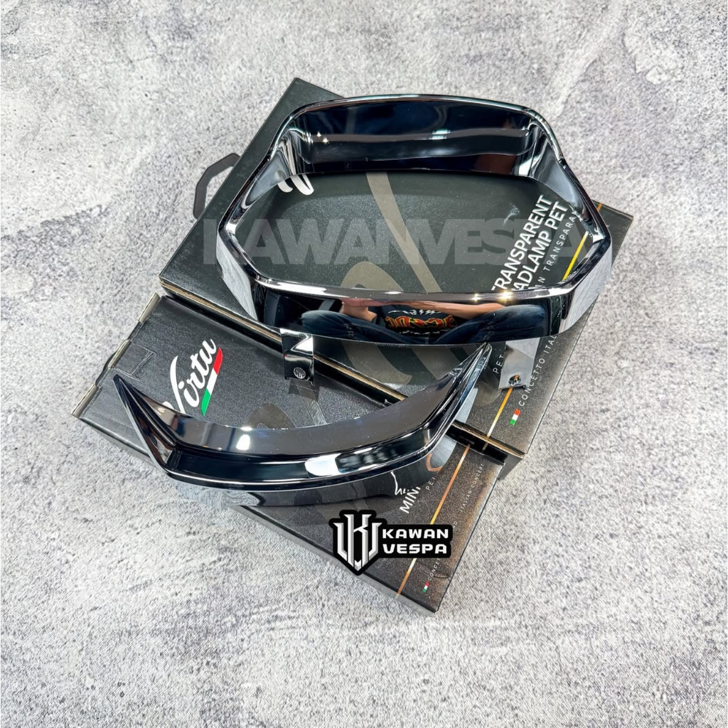 Jual Paket List headlamp minishield Chrome for Vespa Sprint new 2024 UP ...