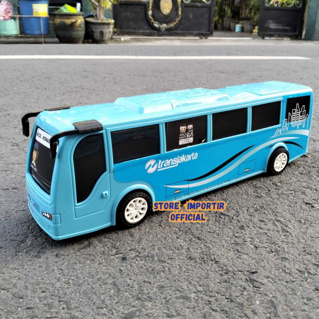 Jual Mainan Bus Trans Jakarta Jalan Pull Back RKC 02041 1 Viral Tanpa ...