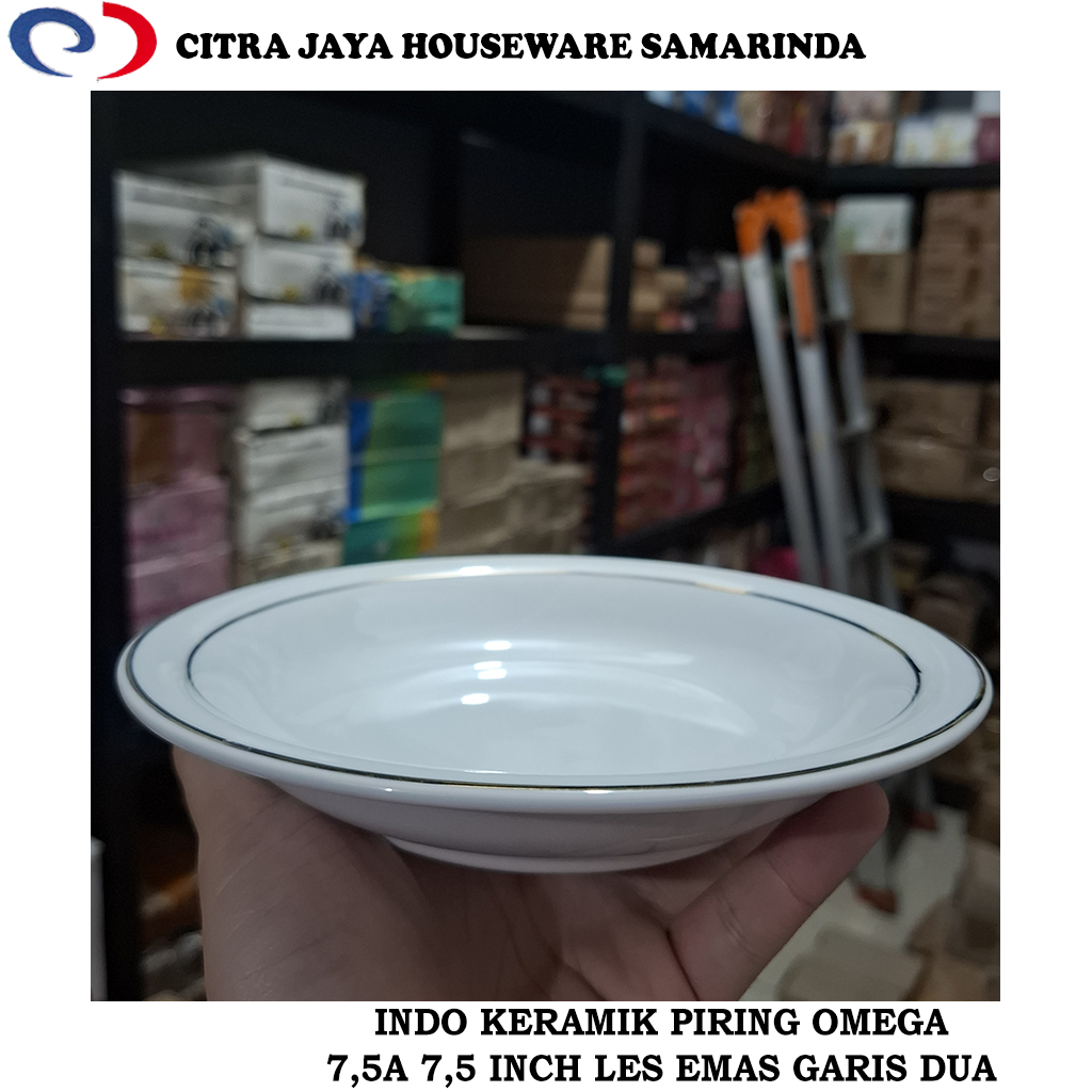  Foto zu Jual Piring Omega Keramik 7,5A 7,5 Inch Les Emas Garis Dua Indo Keramik 