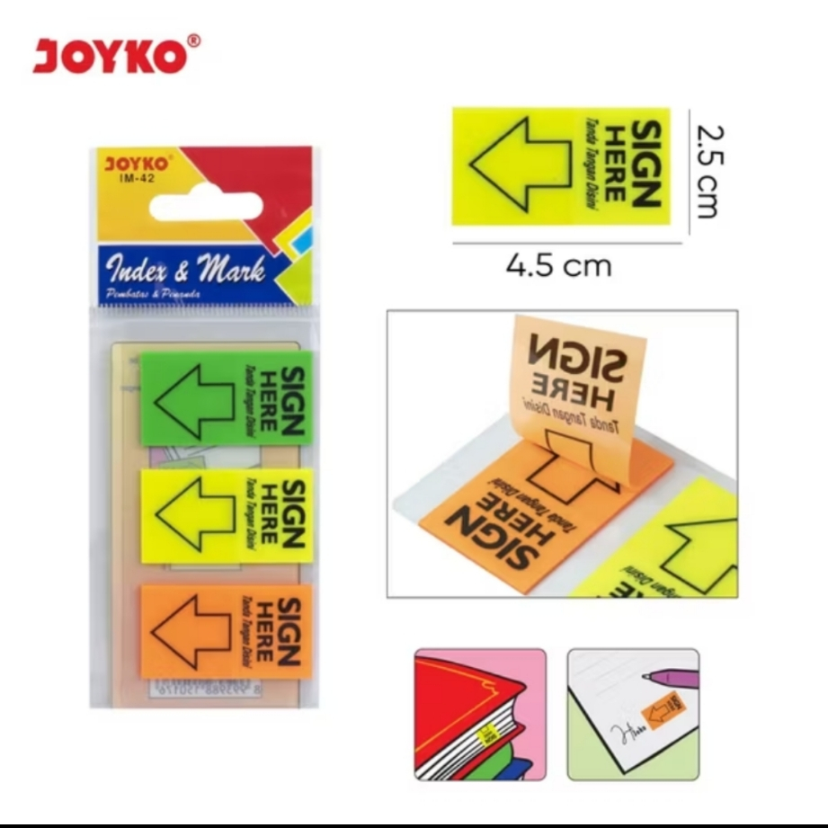 Jual Joyko Index & Mark IM-42 1 Box isi 24 Pcs Penanda Pembatas Plastik ...