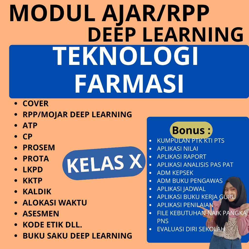 Jual Modul Ajar/RPP Deep Learning SMK TEKNOLOGI FARMASI FASE E KELAS 10 ...