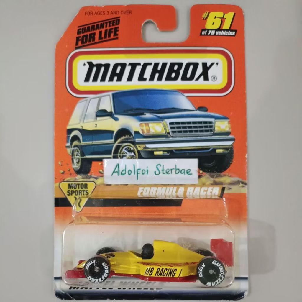 Jual matchbox formula racer motor sports mb racing 1 goodyear | Shopee ...