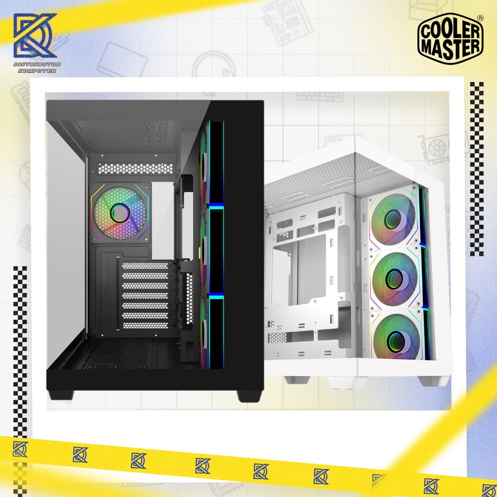 Jual COOLER MASTER CASING ELITE 681 WHITE - ATX GAMING CASE + 4 FAN ...