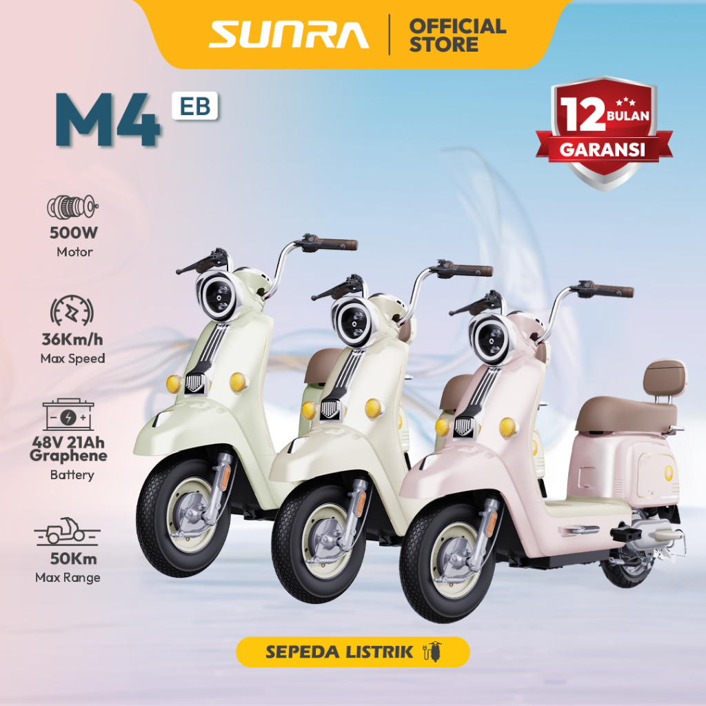 SUNRA M4 500W SEPEDA LISTRIK
