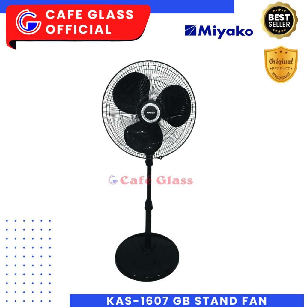 Miyako Kipas Angin Berdiri Kas-1607 Gb I Stand Fan 16 Inch Original I Kipas Angin