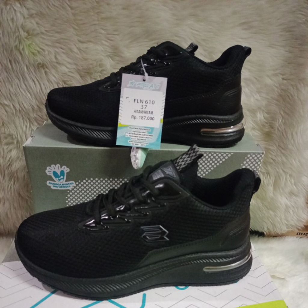 Jual SEPATU PROATT FLN610 TALI, SEPATU HITAM POLOS, SEPATU CASUAL ANAK ...