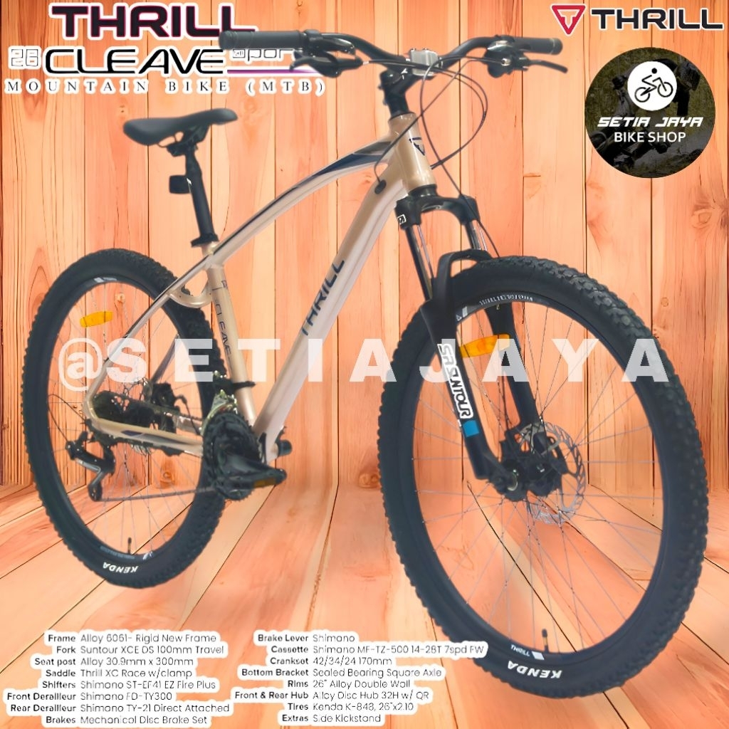 Jual Sepeda Gunung MTB 26 Inch THRILL CLEAVE SPORT Frame Alloy, 3x7 ...