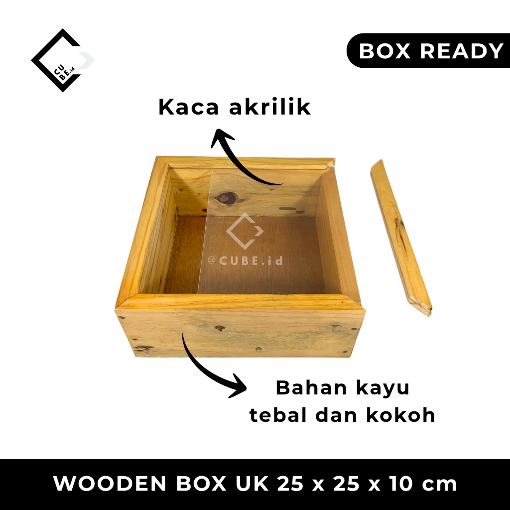Jual BOX SLIDE KAYU / BOX KAYU / BOX SLIDE / WOODEN BOX UK 25 x 25 x 10 ...